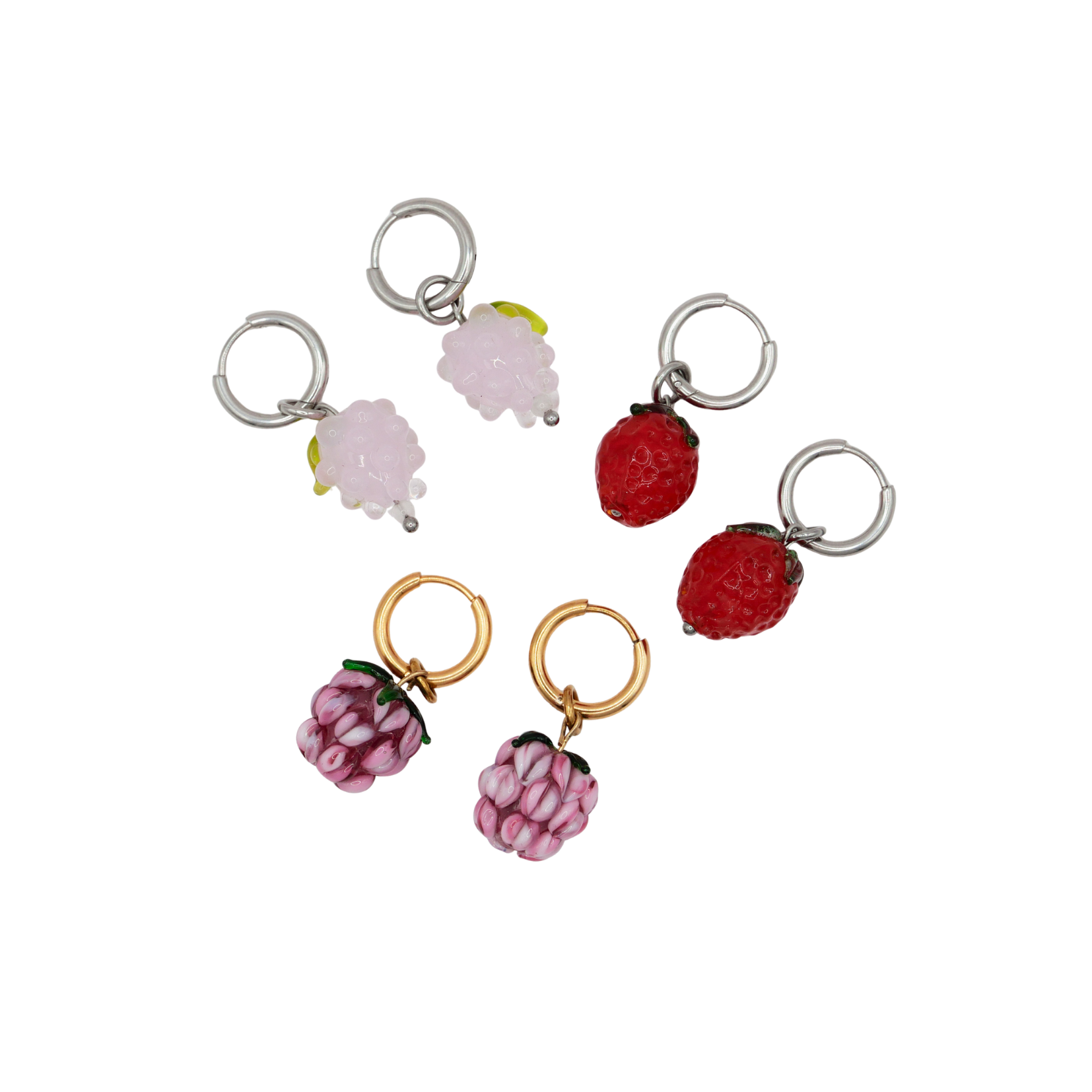 Arracadas Moras de Murano