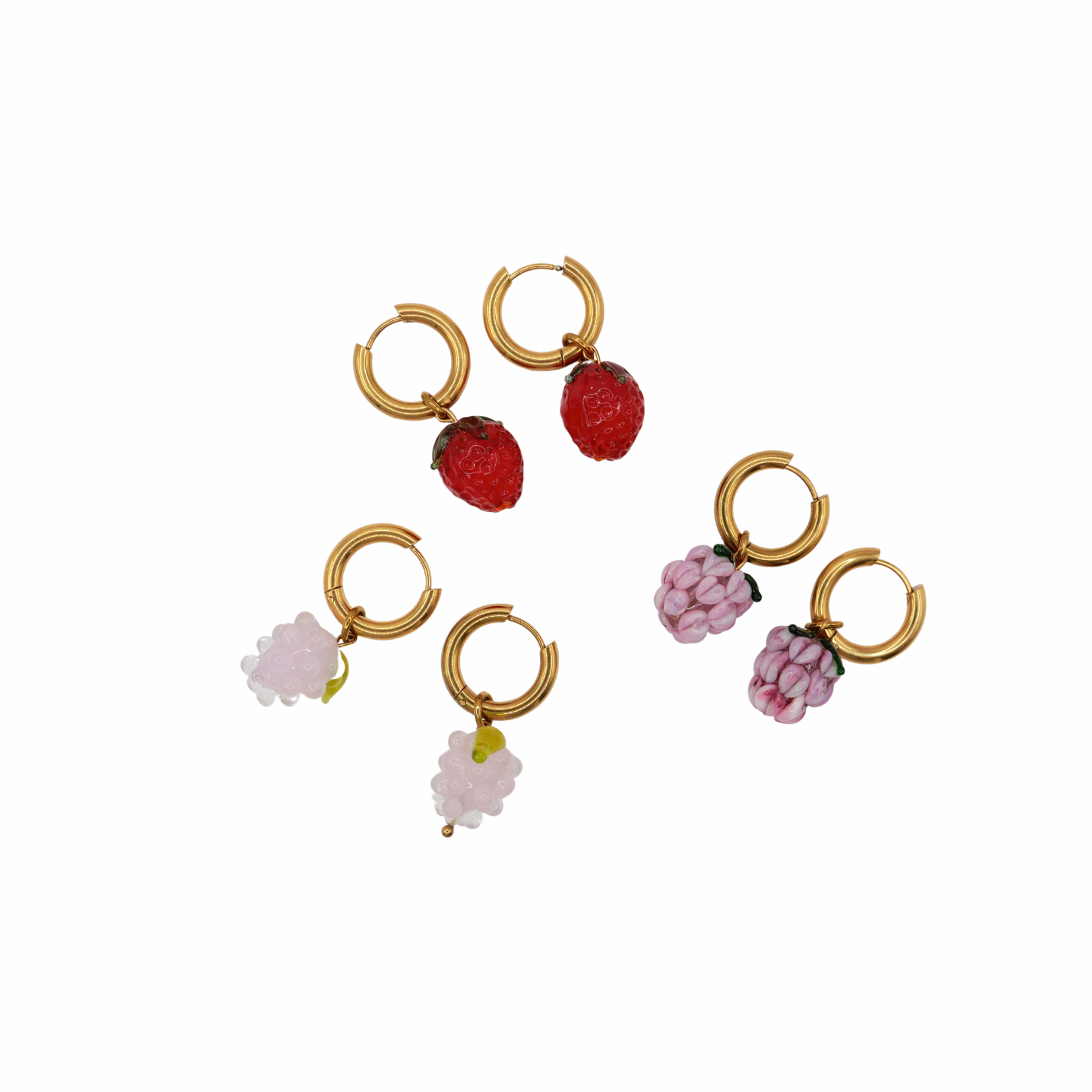 Arracadas Moras de Murano