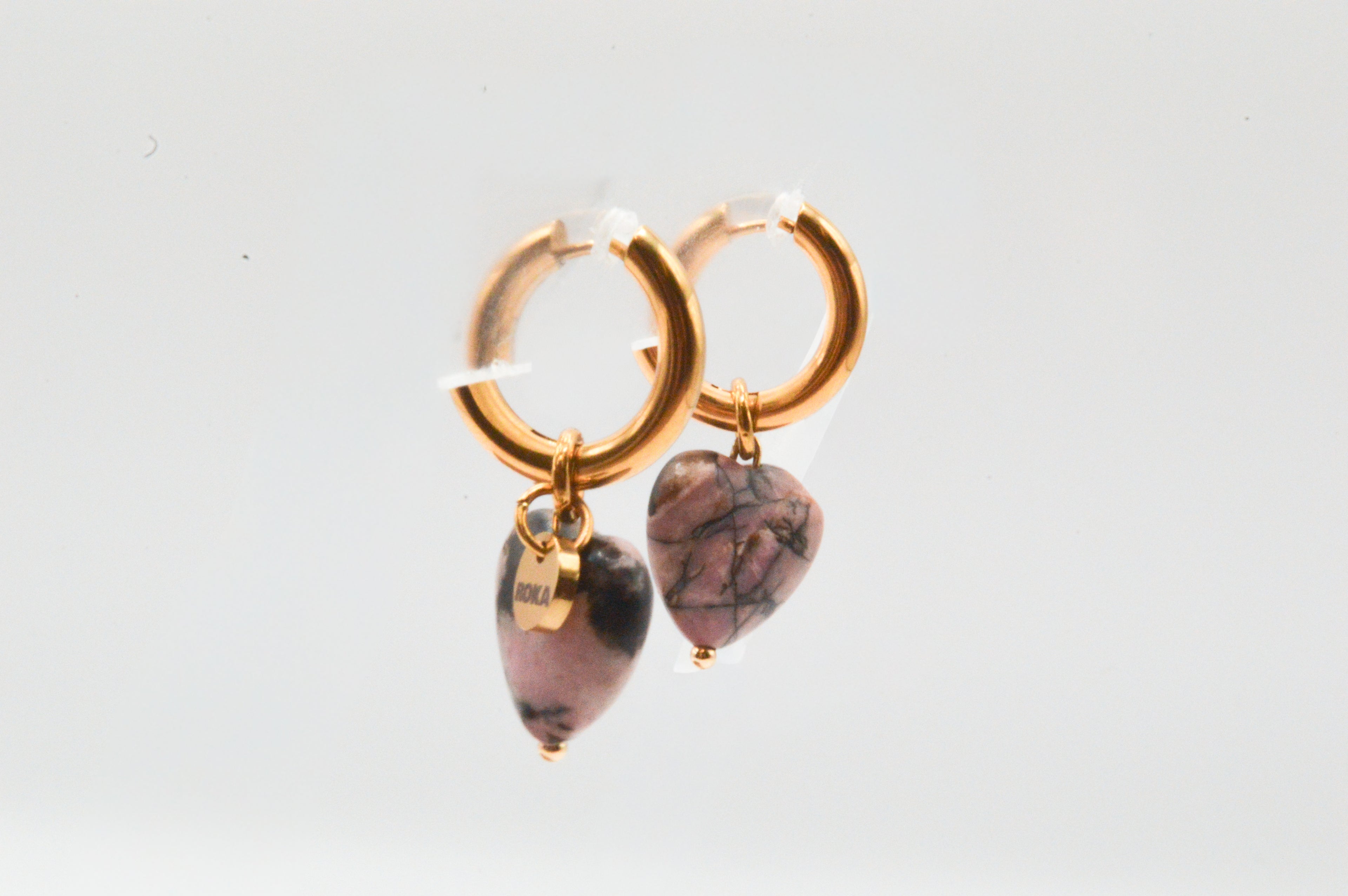 Arracada Corazon Labradorita