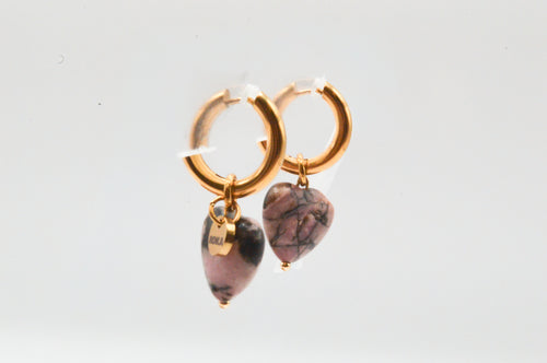 Arracada Corazon Labradorita