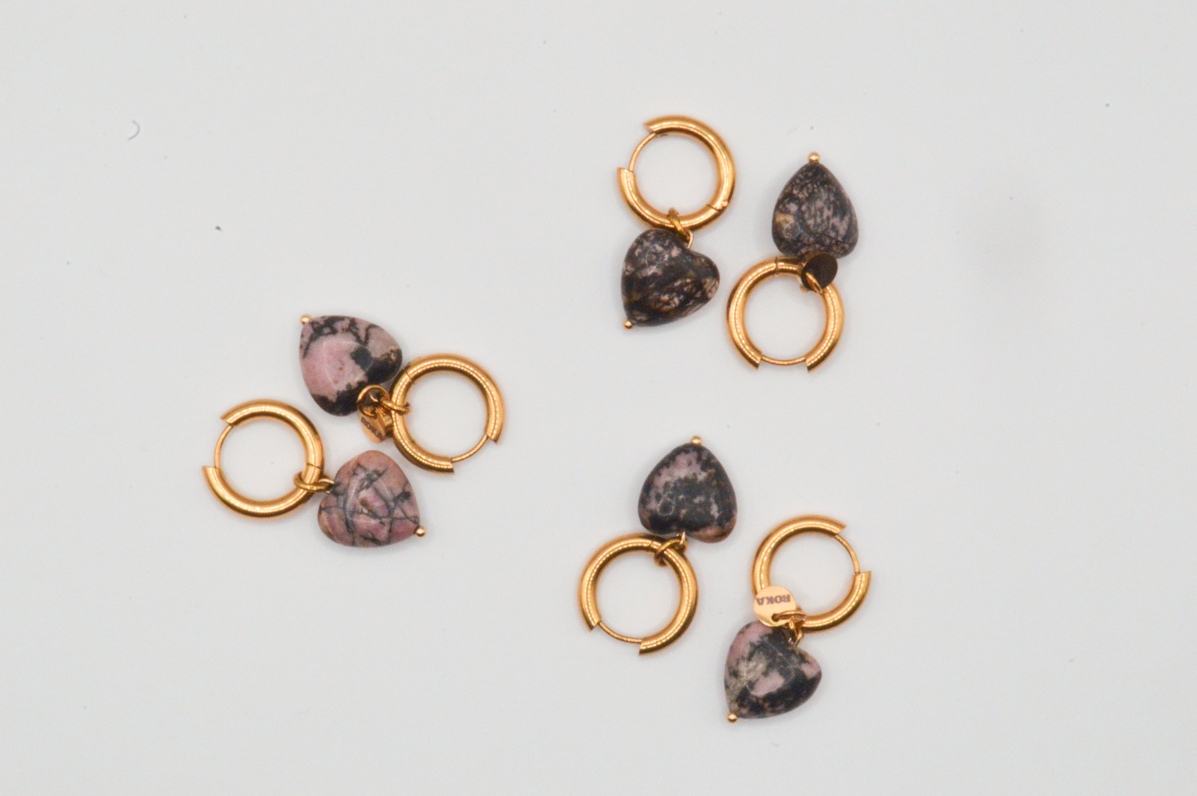 Arracada Corazon Labradorita