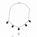 roka-collar-cadena-perlas-barrocas-negras-acero-plateado