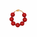 Pulsera ROKA de coral natural en formato grande de 20 cm con broche dorado de acero inoxidable.